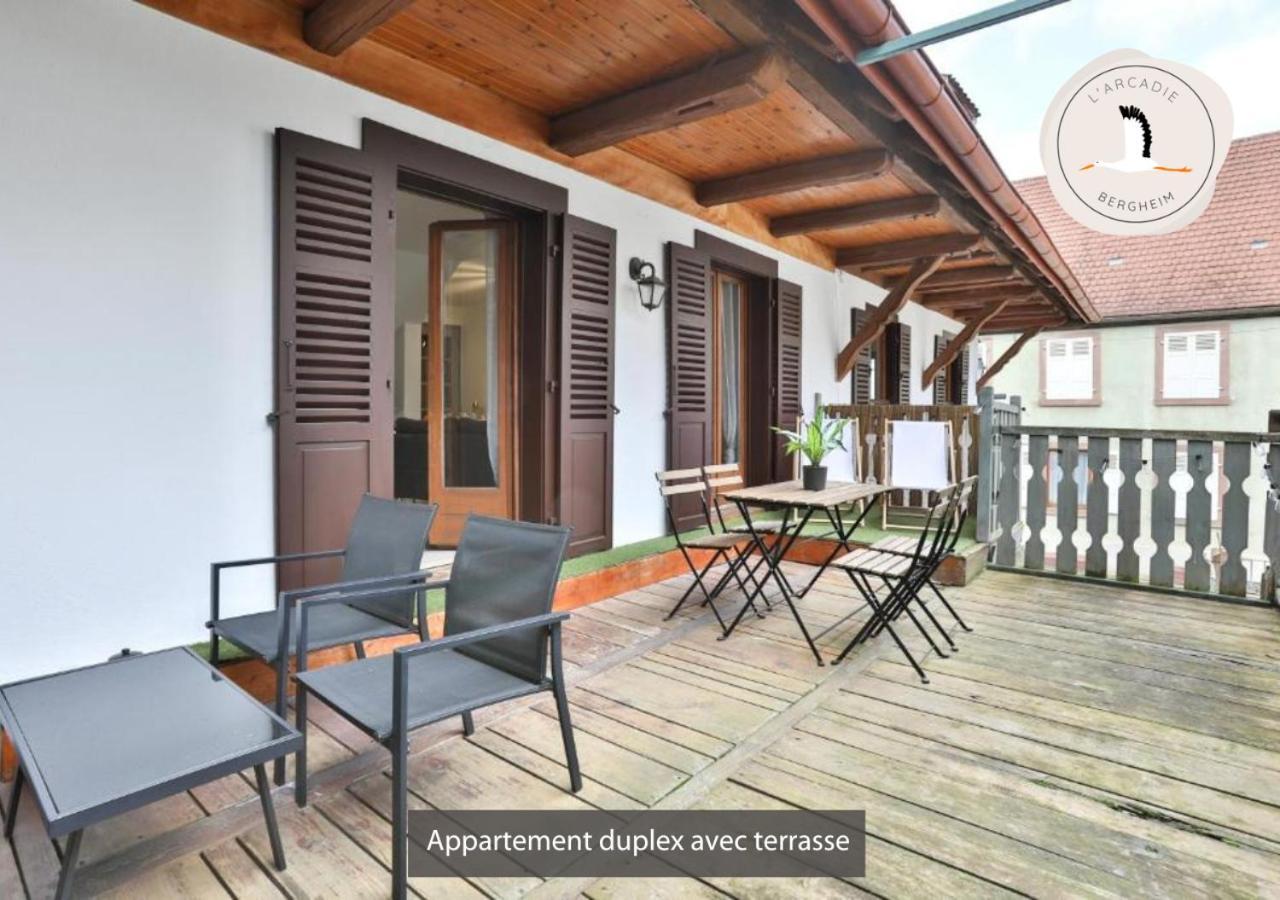 Appartements Duplex 3 Et 4 Personnes - Climatisation - Village Elu Parmi Les "Plus Beaux Villages De France" - Route Des Vins - Centre Alsace Bergheim Buitenkant foto